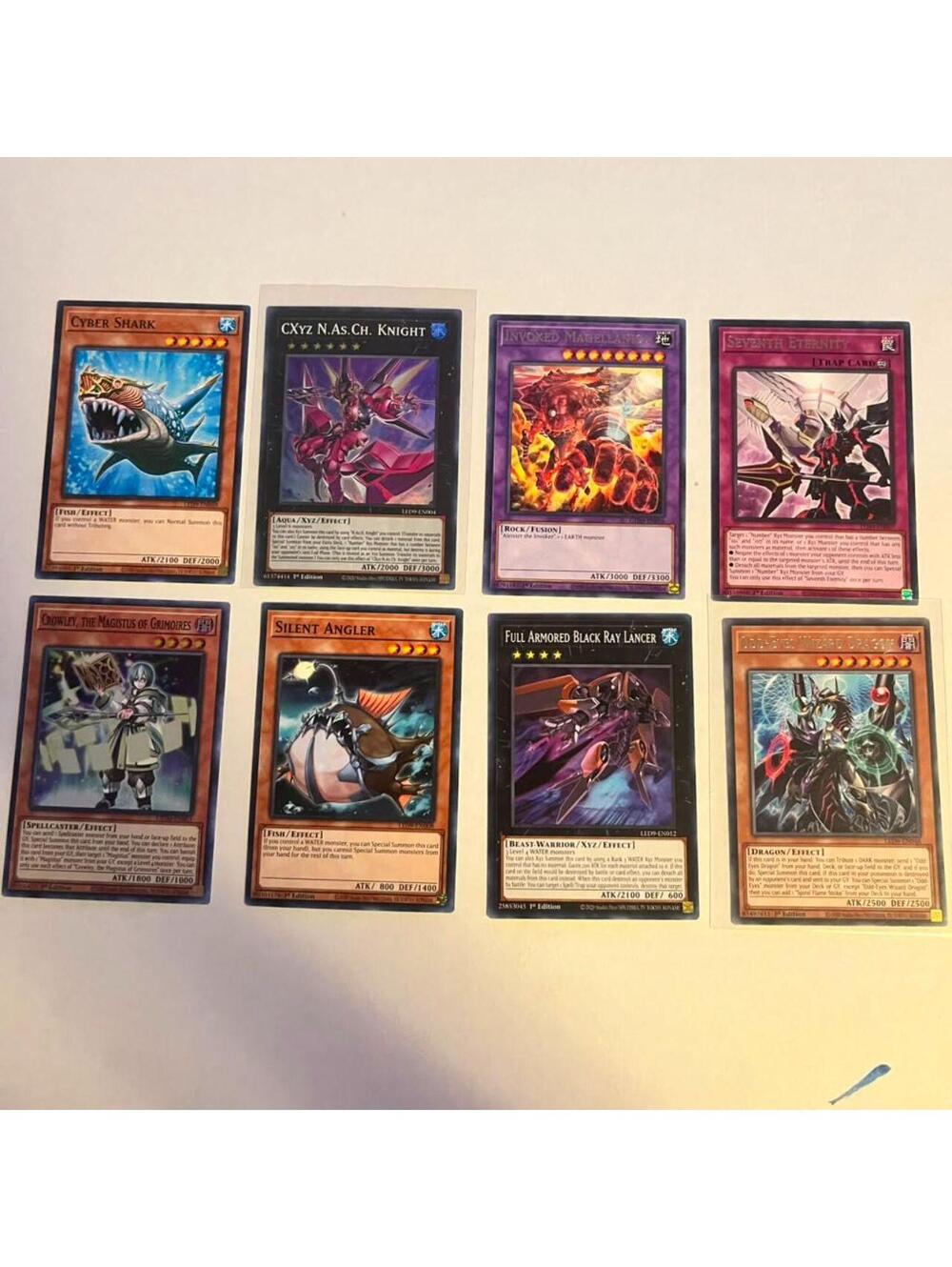 8x Card Lot CXyz Knight  Crowley  Invoked Magellanica  Cyber Shark  1st Ed